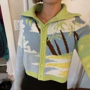 House of Sunny Palm Tree Sweater